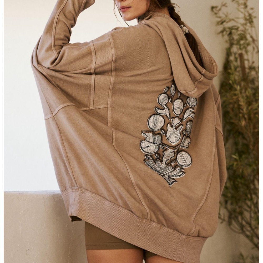 Free People All Your Love Logo Hoodie - Super Oversized